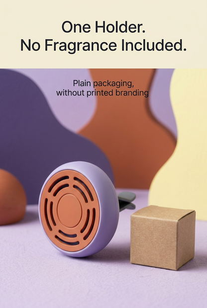 English packaging panel showing one holder with no fragrance included